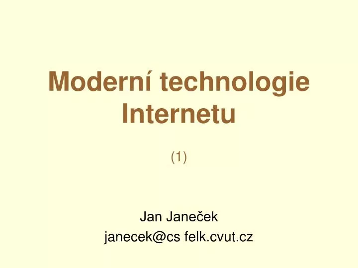 modern technologie internetu