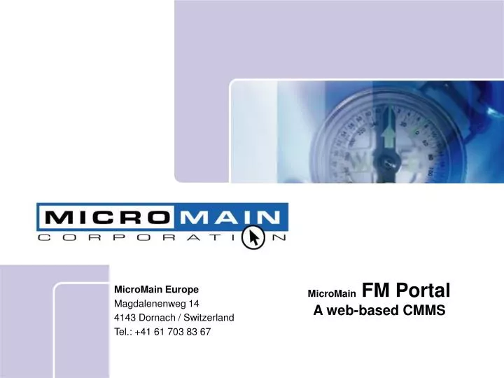micromain europe magdalenenweg 14 4143 dornach switzerland tel 41 61 703 83 67