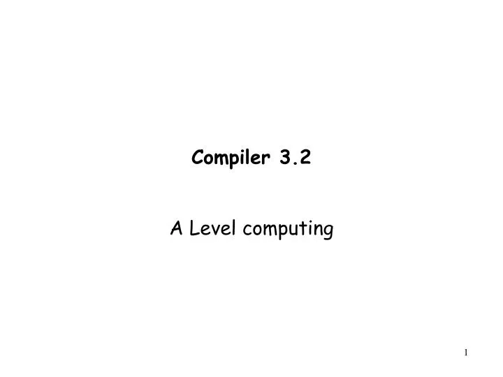 compiler 3 2
