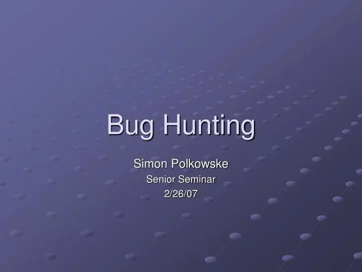 bug hunting