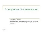 Anonymous Communication - slide 1
