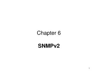 Chapter 6 SNMPv2