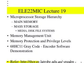 ELE22MIC Lecture 19