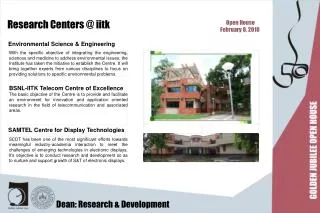Research Centers @ iitk