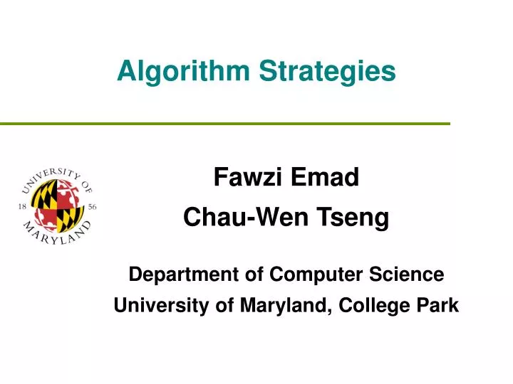 algorithm strategies