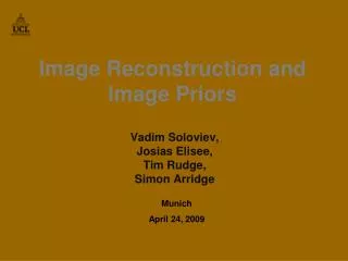 Image Reconstruction and Image Priors