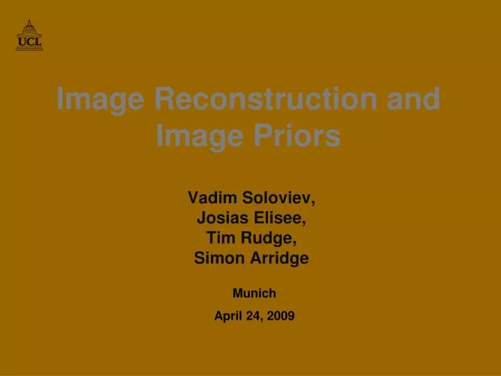 image reconstruction and image priors