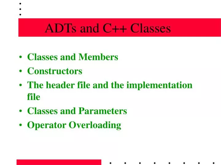 adts and c classes