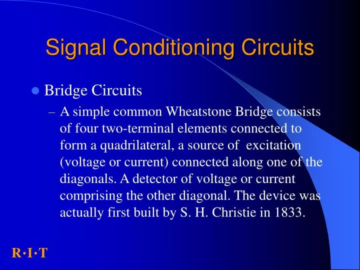 signal conditioning circuits