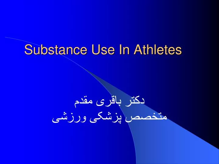 substance use in athletes