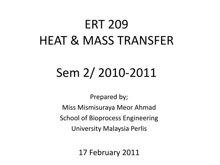 ert 209 heat mass transfer sem 2 2010 2011