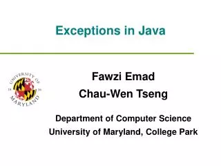 Exceptions in Java