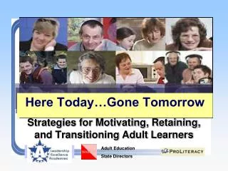 Strategies for Motivating, Retaining, and Transitioning Adult Learners