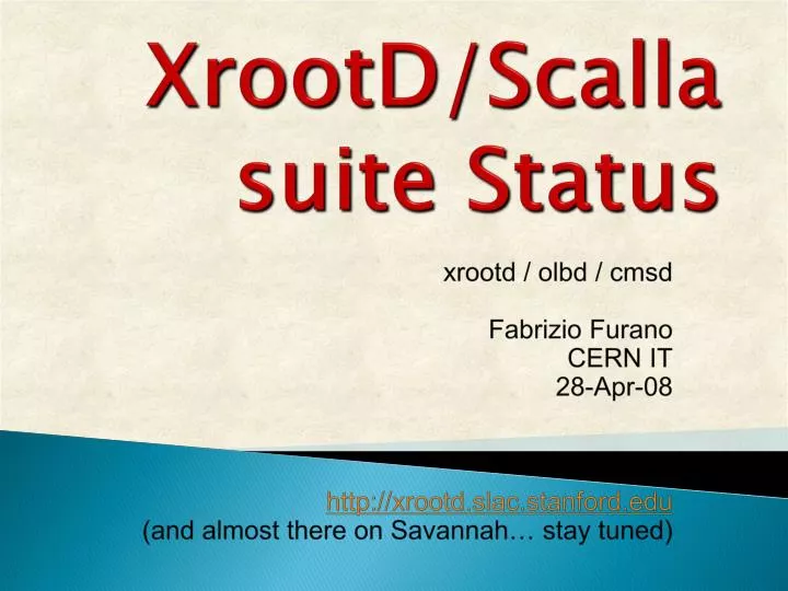xrootd scalla suite status