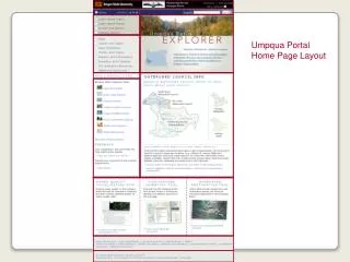 Umpqua Portal Home Page Layout