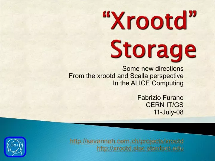 xrootd storage