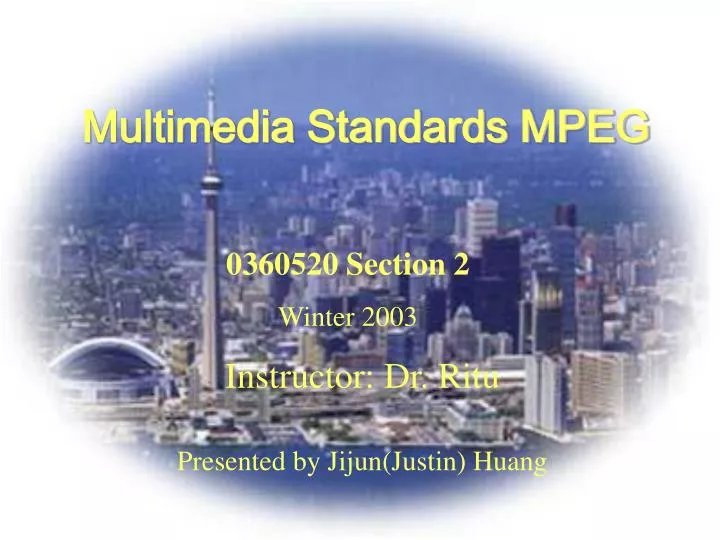 multimedia standards mpeg