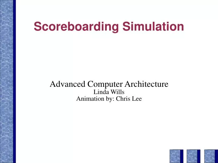 scoreboarding simulation