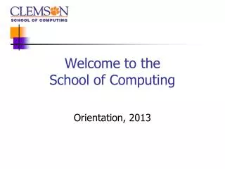 Welcome to the School of Computing