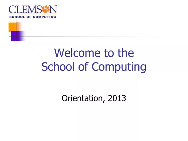 welcome to the school of computing