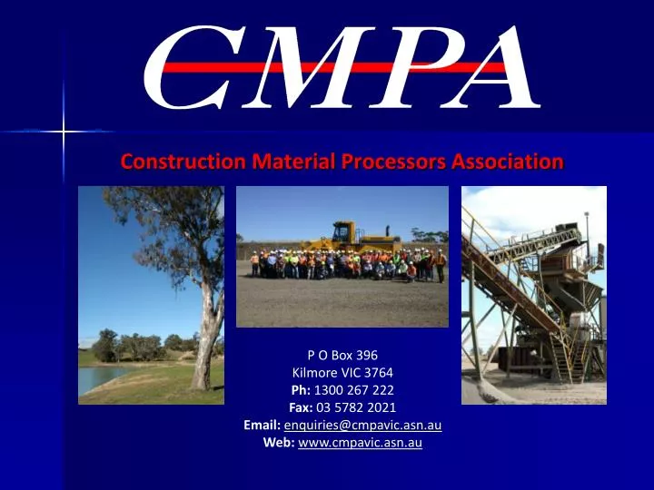 construction material processors association