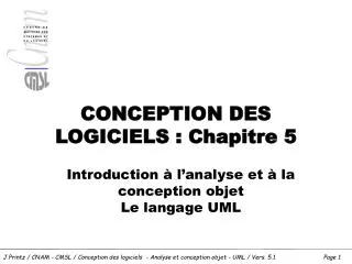 conception des logiciels chapitre 5