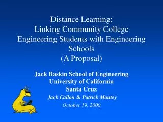 Distance Learning Modes