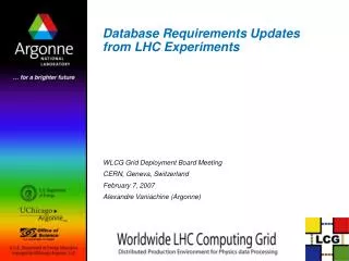 Database Requirements Updates from LHC Experiments