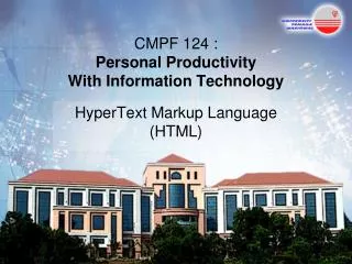 CMPF 124 : Personal Productivity With Information Technology