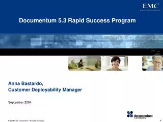 Documentum 5.3 Rapid Success Program