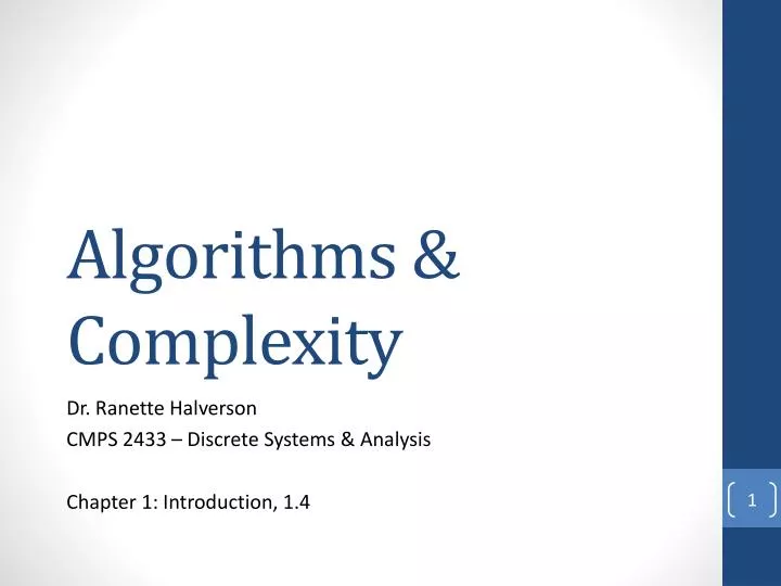algorithms complexity