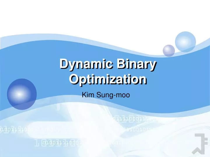 dynamic binary optimization