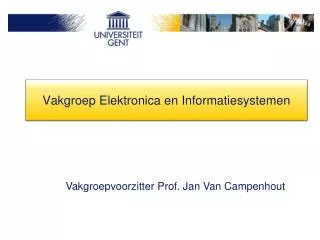 vakgroep elektronica en informatiesystemen