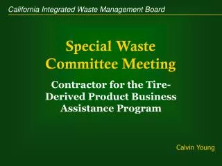 Special Waste Committee Meeting