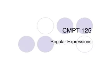 CMPT 125