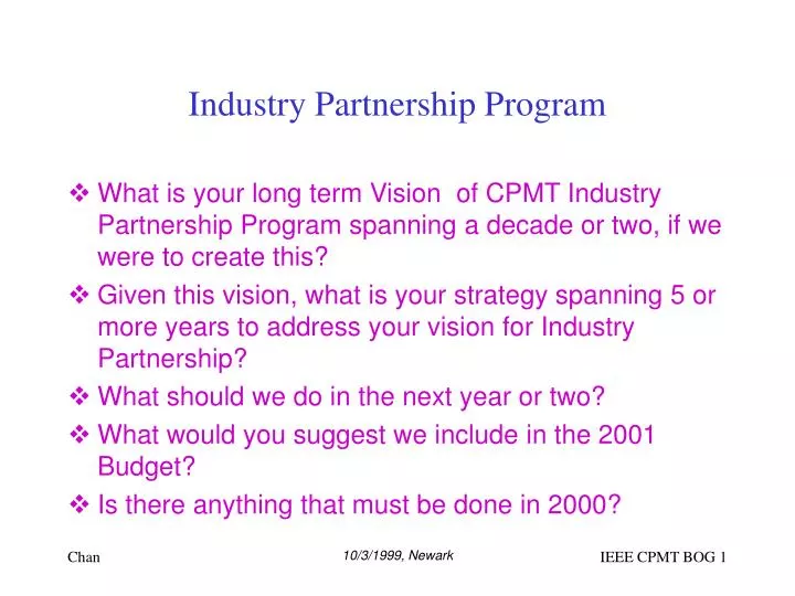 industry partnership program