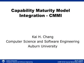 Capability Maturity Model Integration - CMMI