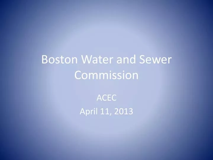 boston water and sewer commission