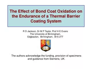 The Effect of Bond Coat Oxidation on the Endurance of a Thermal Barrier Coating System