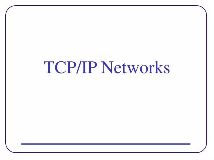tcp ip networks