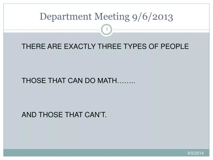 department meeting 9 6 2013