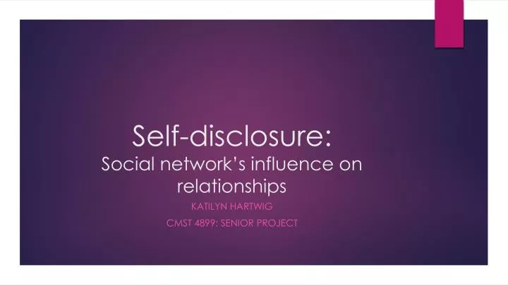 self disclosure social network s influence on relationships