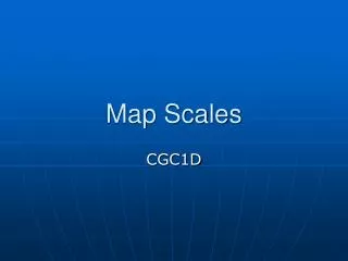 Map Scales