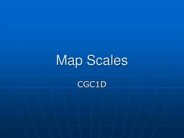 map scales