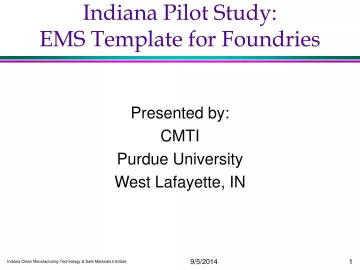 indiana pilot study ems template for foundries