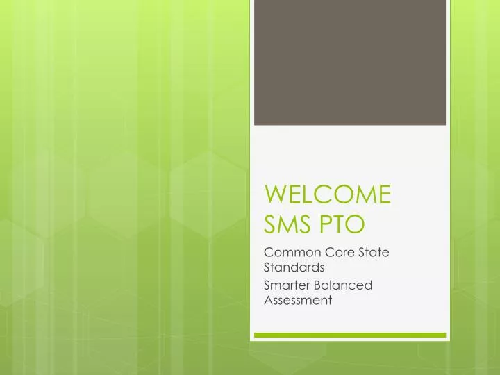 welcome sms pto