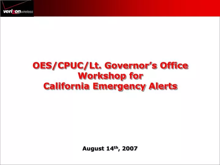 oes cpuc lt governor s office workshop for california emergency alerts