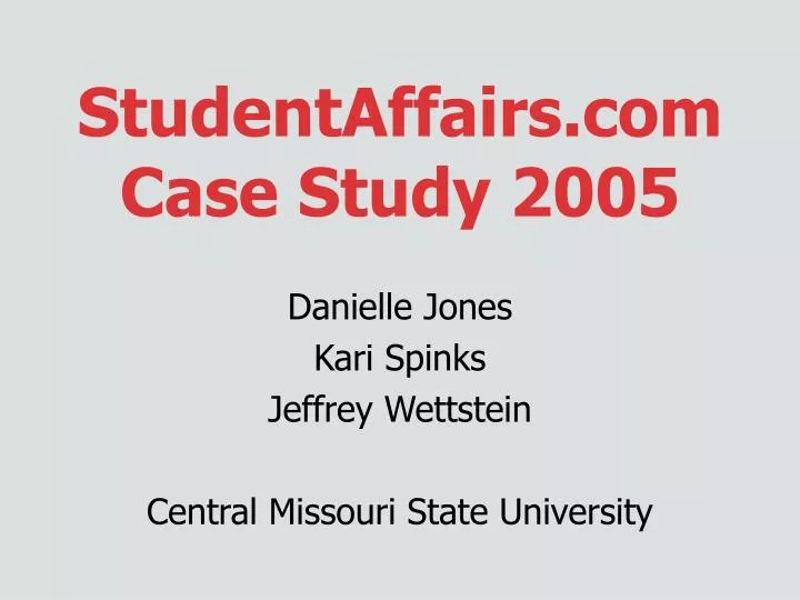 studentaffairs com case study 2005