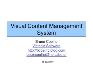 Visual Content Management System