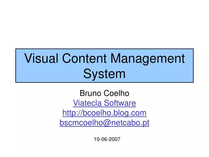 visual content management system
